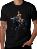 King Riding Bull T-Shirt - Bold Graphic Tee product image 1