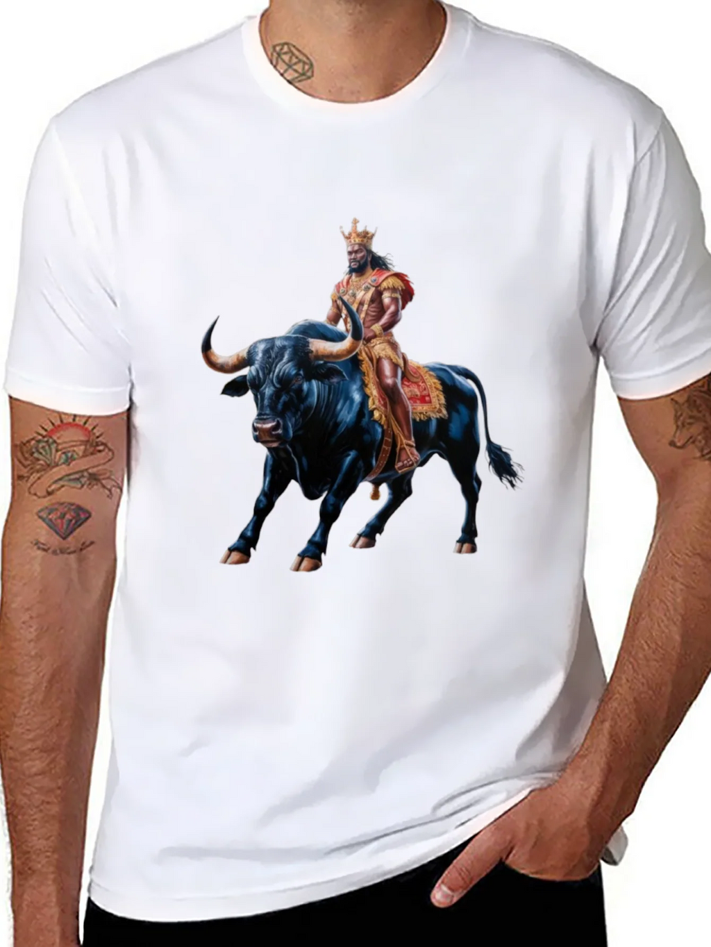 King Riding Bull T-Shirt - Bold Graphic Tee product image 5