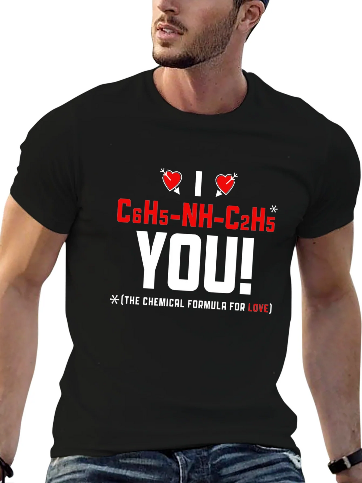 I Love You Chemical Formula T-Shirt product image 5