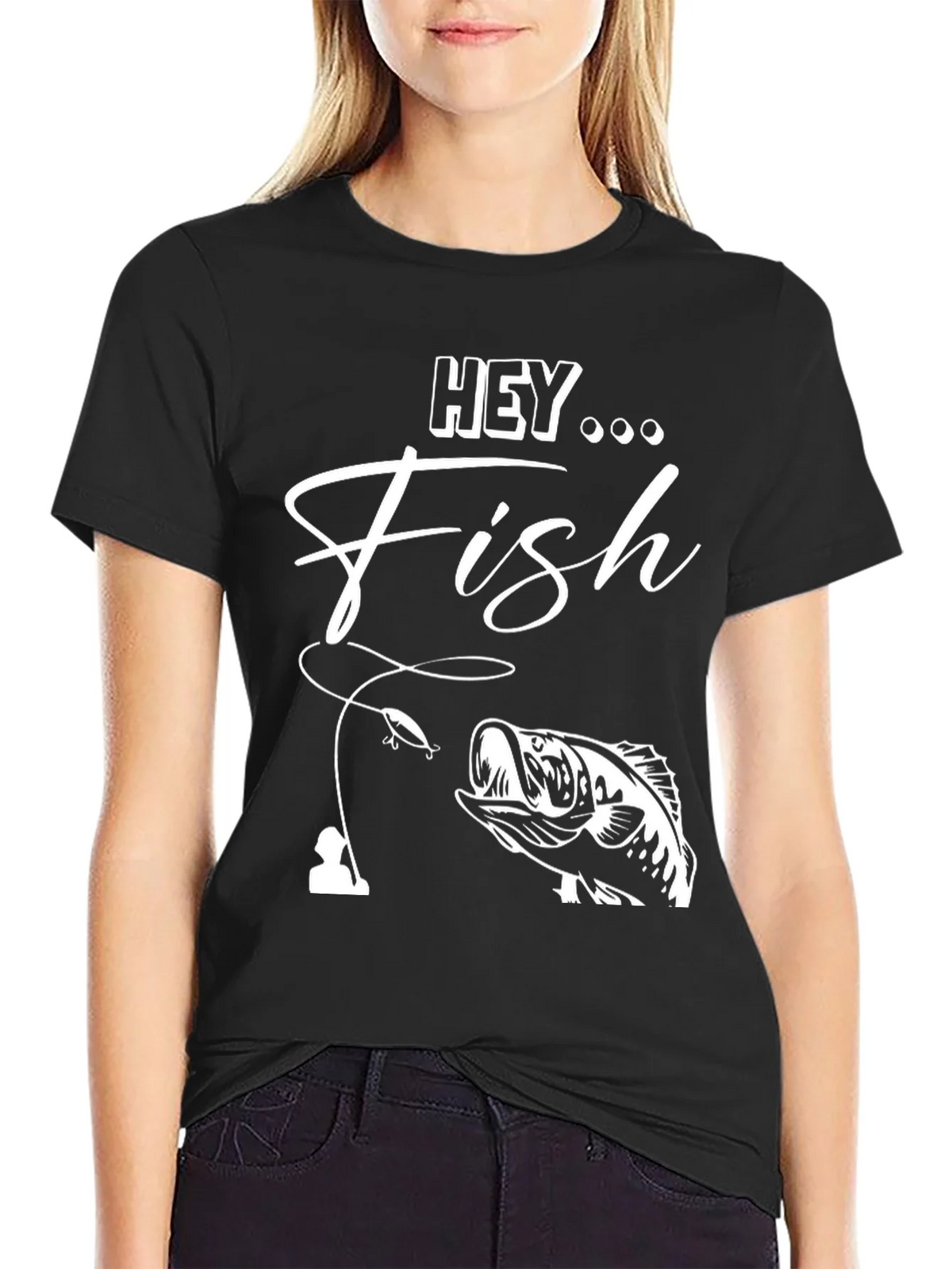 Hey Fish Graphic T-Shirt - Fishing Apparel product image 2