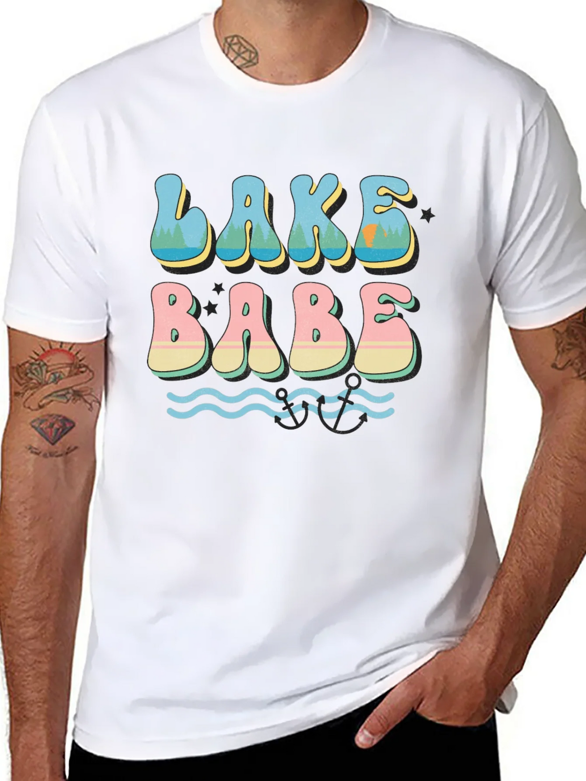 Lake Babe Graphic T-Shirt - Black Cotton Tee product image 2