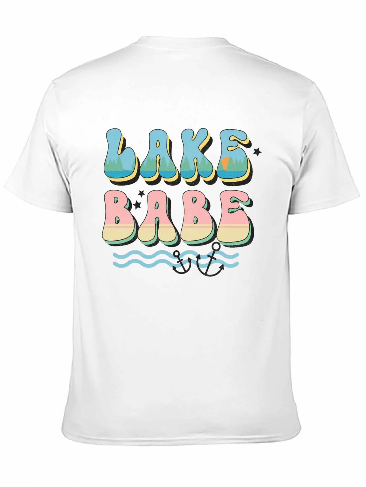Lake Babe Graphic T-Shirt - Black Cotton Tee product image 3