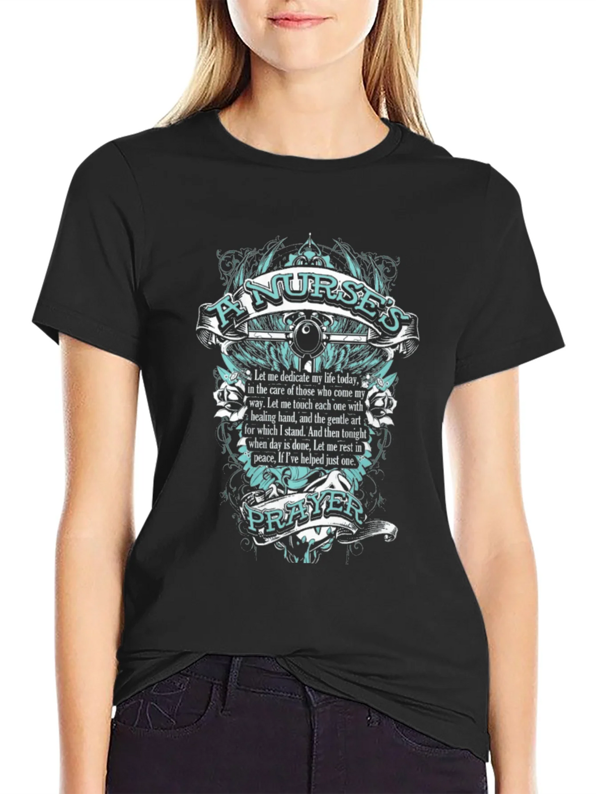 Nurses Prayer Graphic Tee - Comfort & Inspiration product image 2