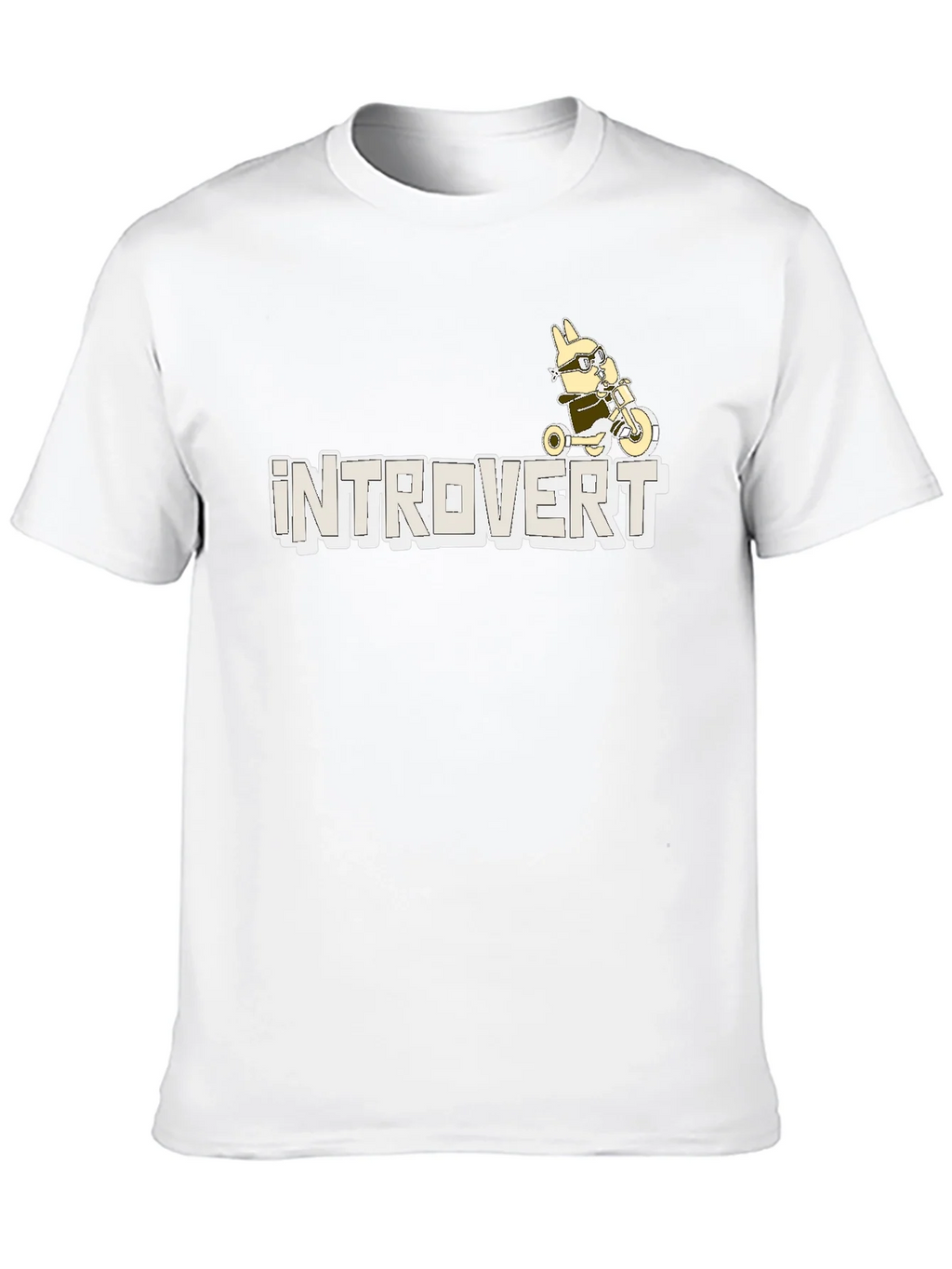 Introvert T-Shirt - Bunny on Tricycle Graphic Tee product image 4