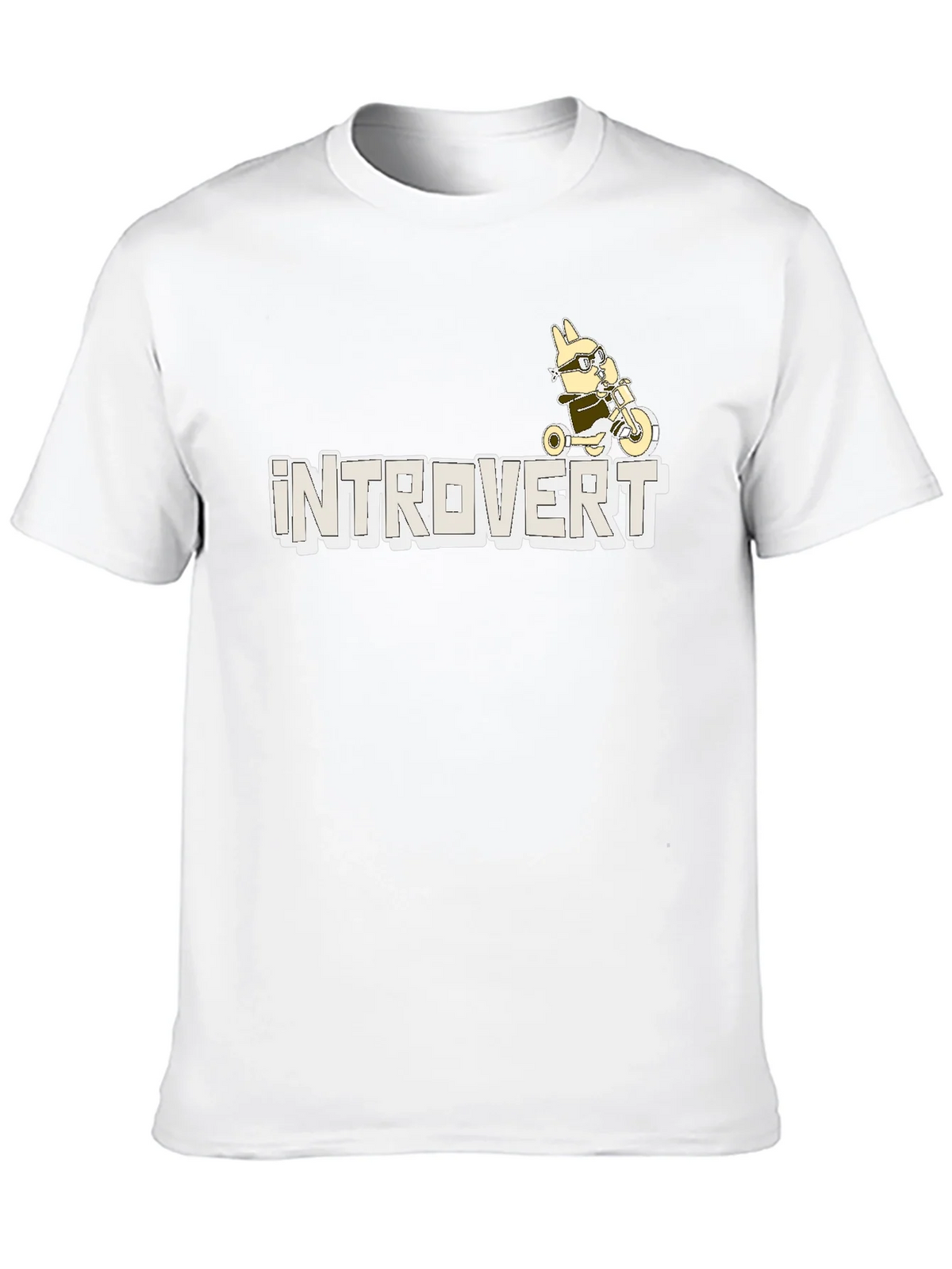 Introvert T-Shirt - Bunny on Tricycle Graphic Tee product image 4