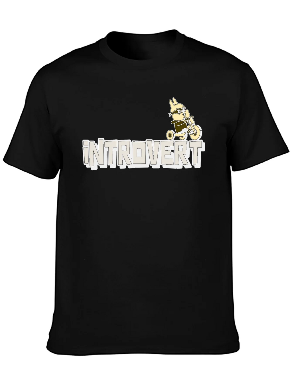 Introvert T-Shirt - Bunny on Tricycle Graphic Tee product image 1