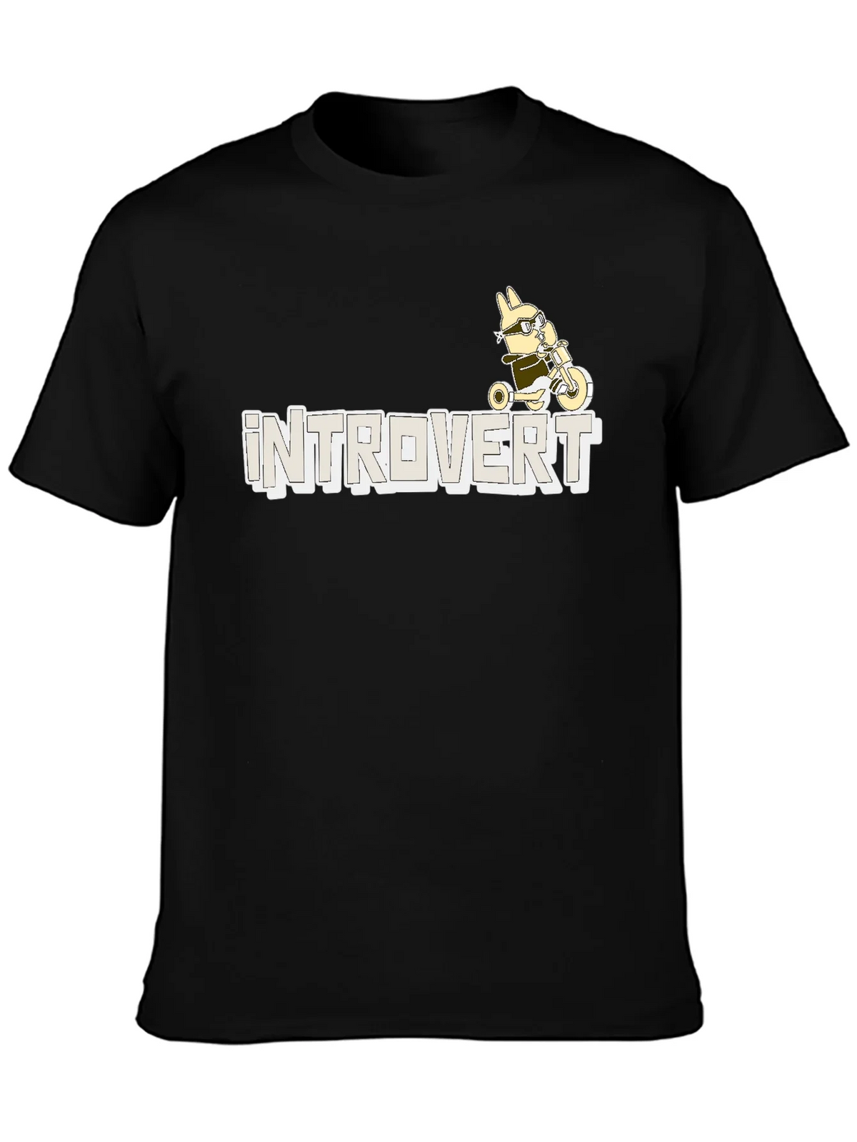 Introvert T-Shirt - Bunny on Tricycle Graphic Tee product image 1