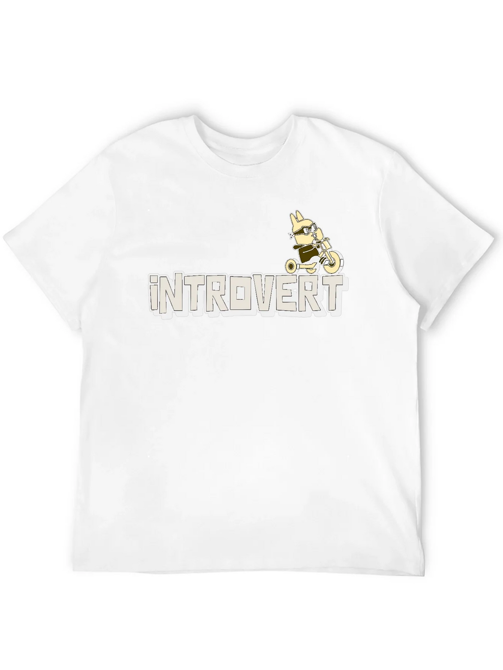Introvert T-Shirt - Bunny on Tricycle Graphic Tee product image 5