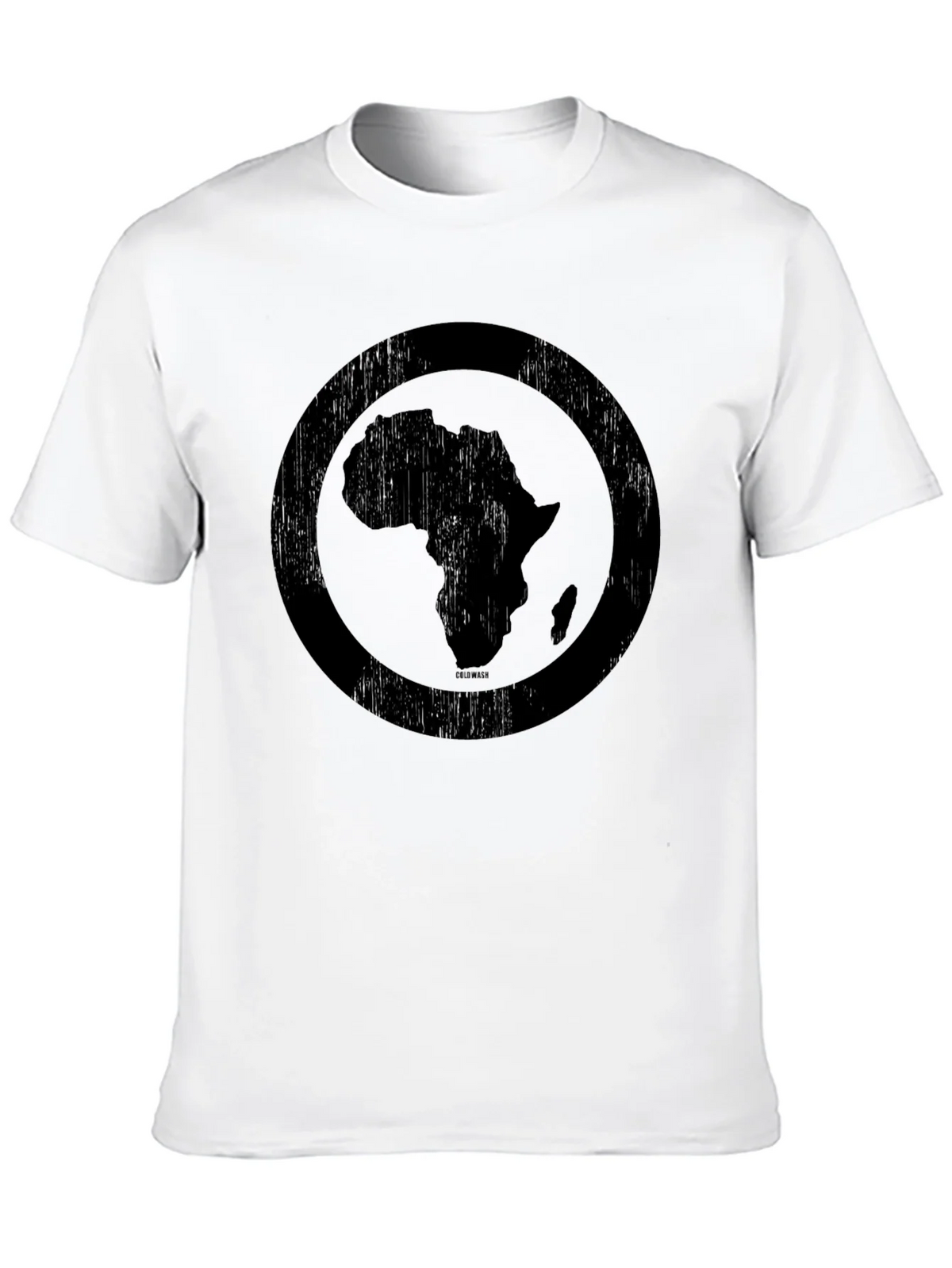 Africa Map Circle Graphic Tee - Distressed Print Black product image 9