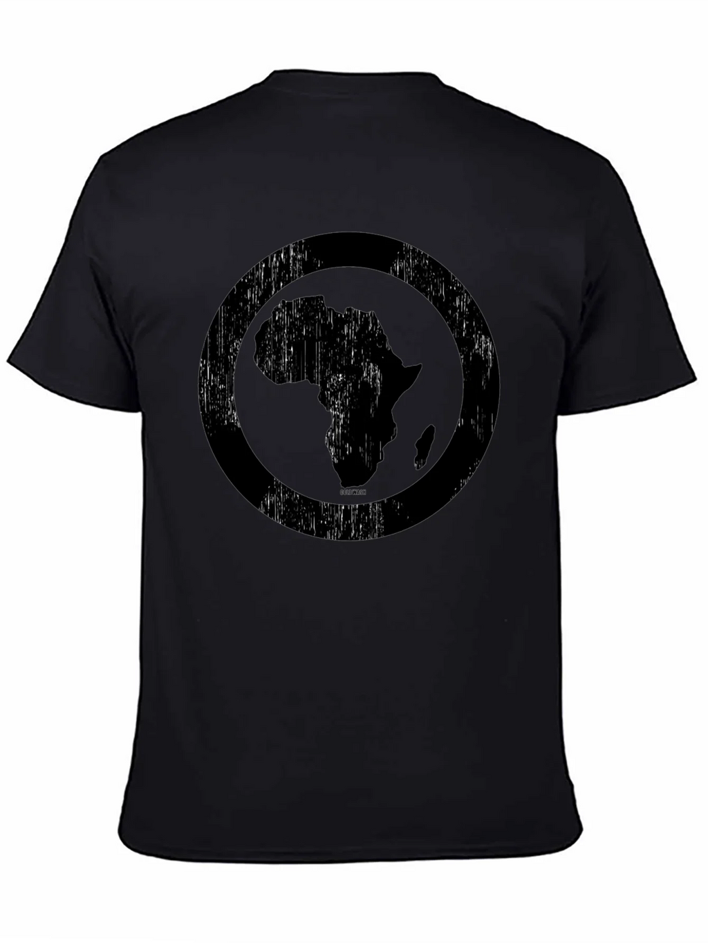 Africa Map Circle Graphic Tee - Distressed Print Black product image 4