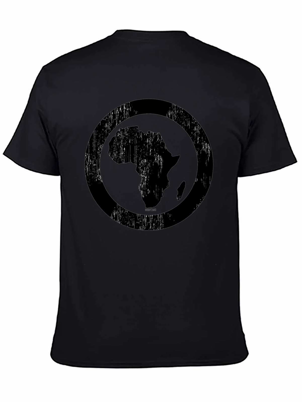 Africa Map Circle Graphic Tee - Distressed Print Black product image 4