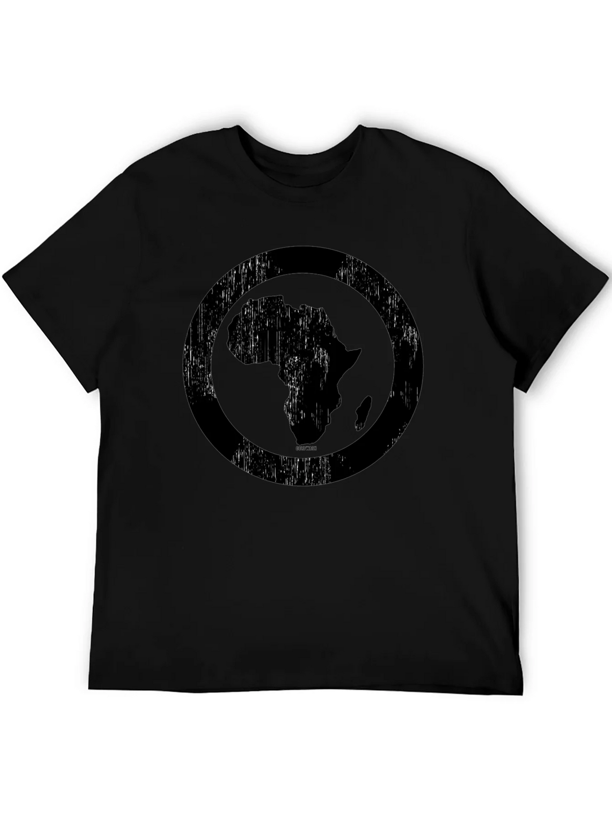 Africa Map Circle Graphic Tee - Distressed Print Black product image 5