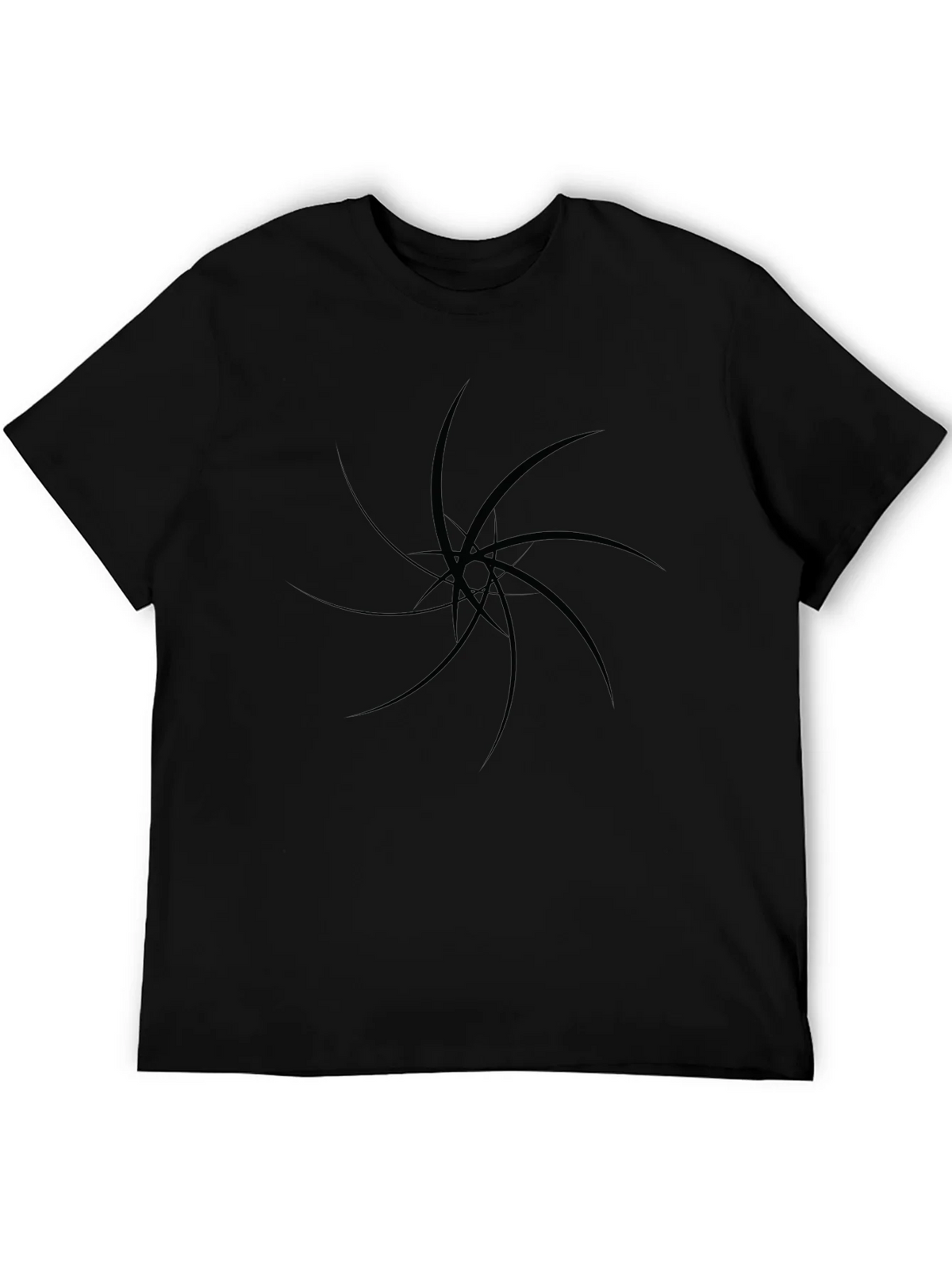 Mens Black Graphic Tee - Abstract Design product image 5