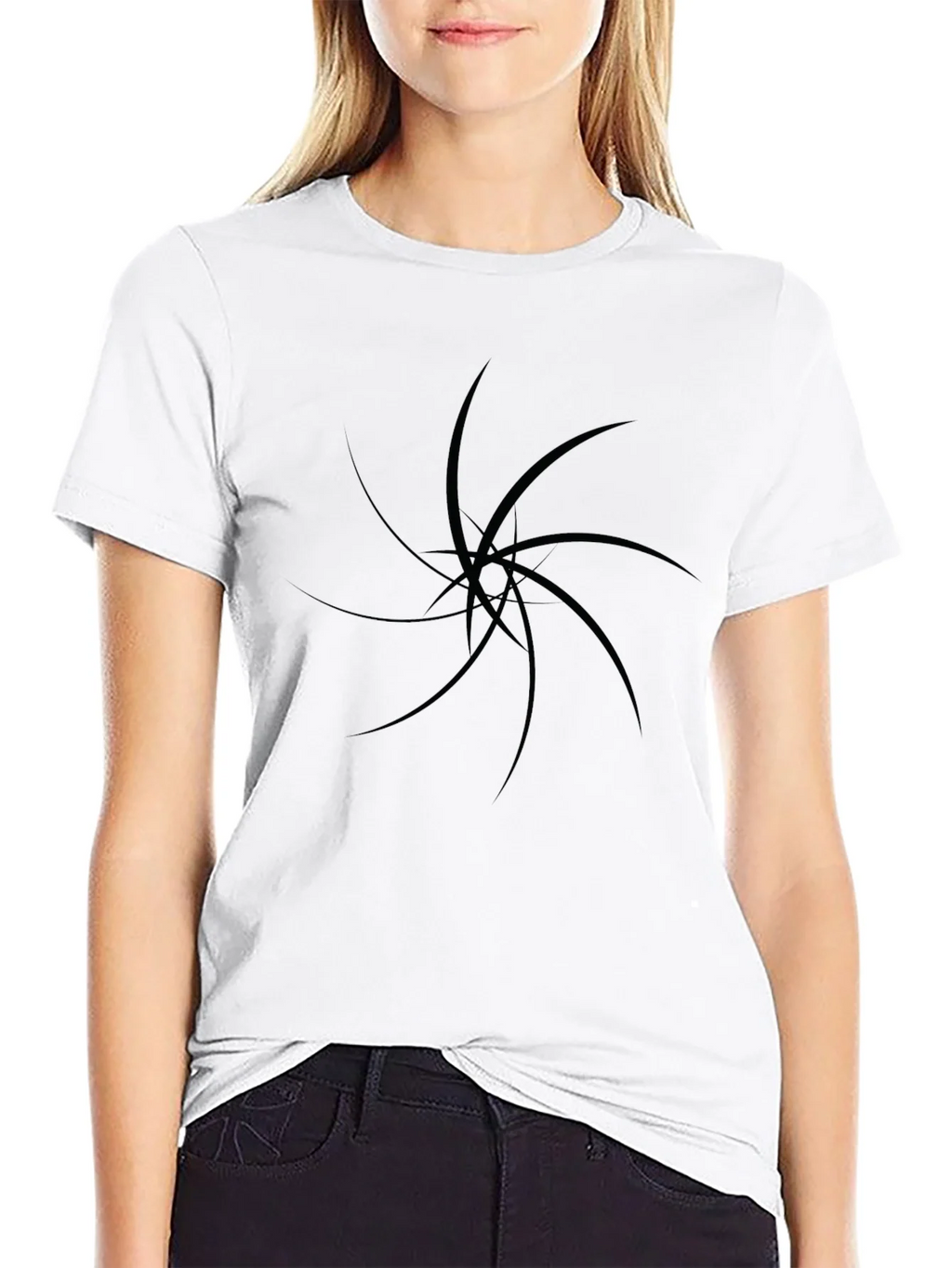 Mens Black Graphic Tee - Abstract Design product image 8