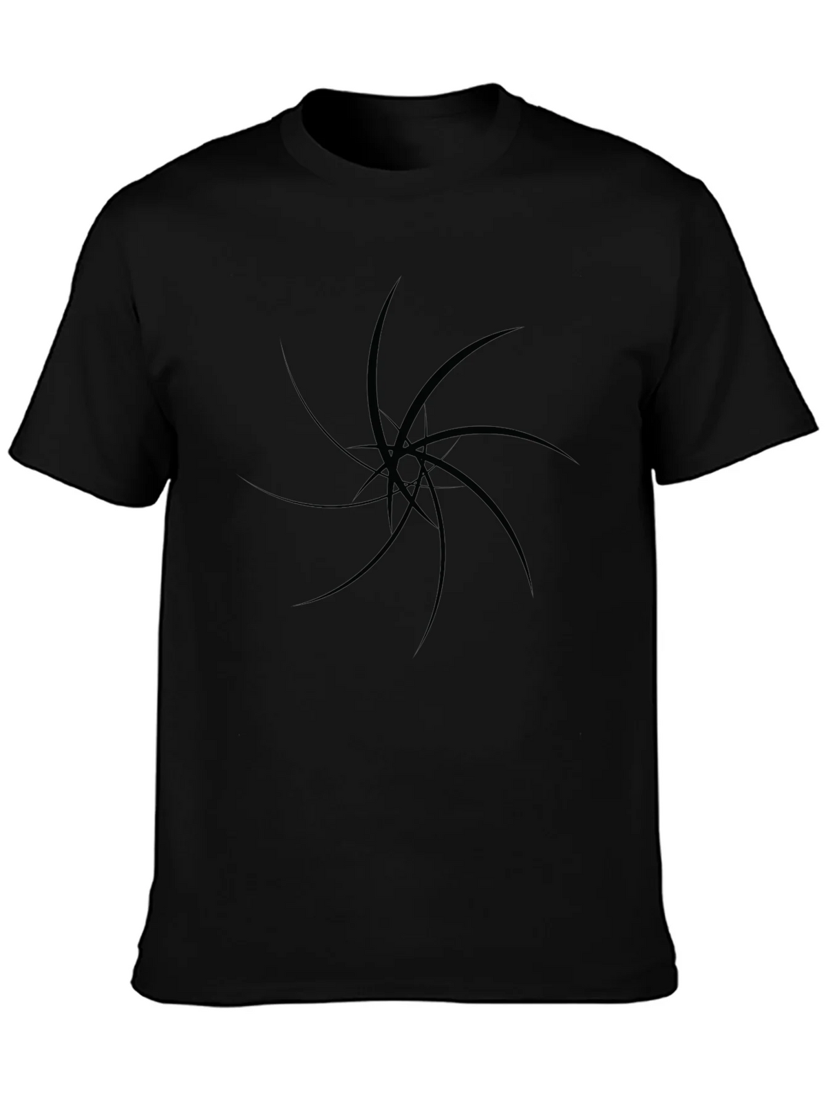 Mens Black Graphic Tee - Abstract Design product image 3