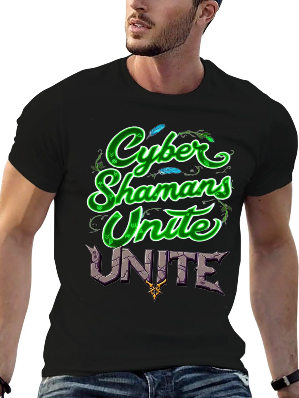 Cyber Shamans Unite Graphic T-Shirt product image 6
