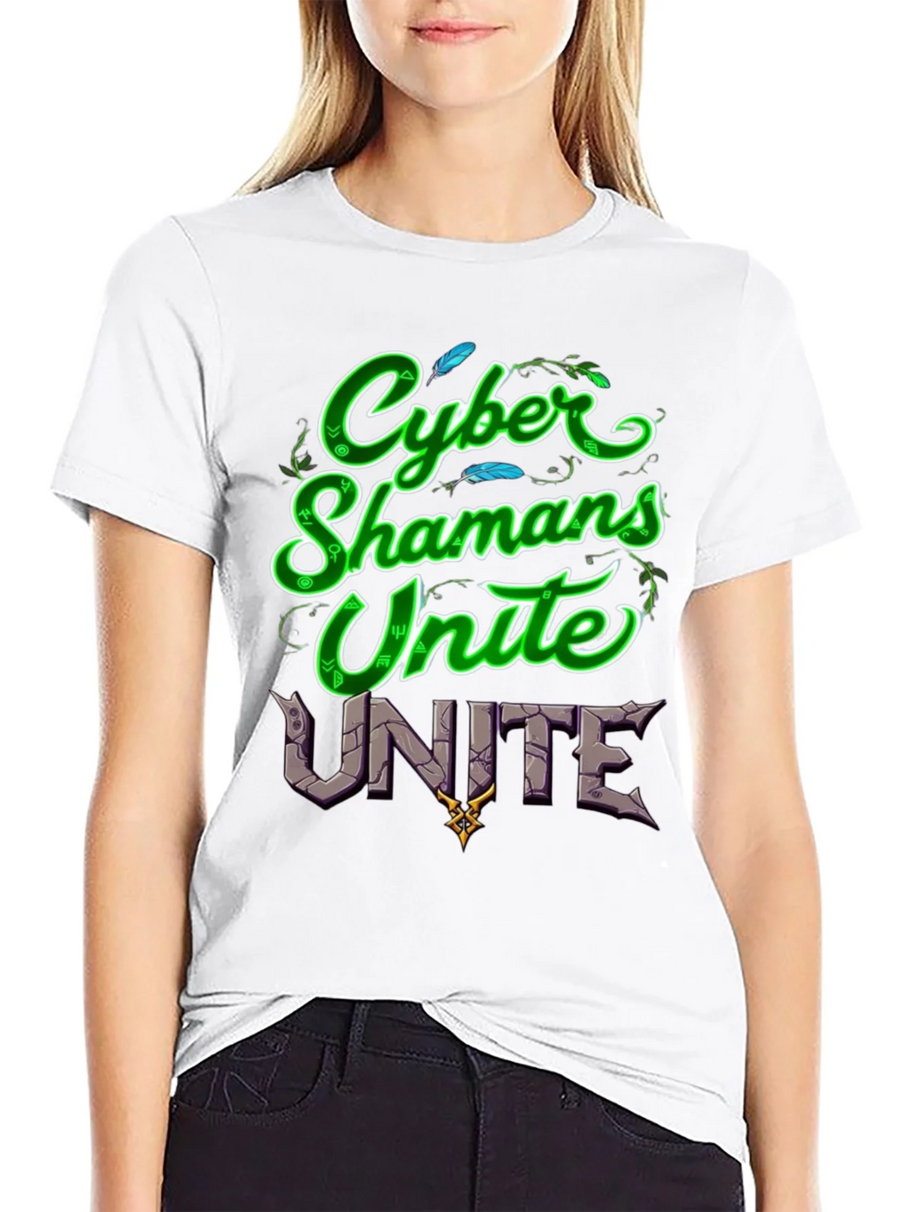 Cyber Shamans Unite Graphic T-Shirt product image 8