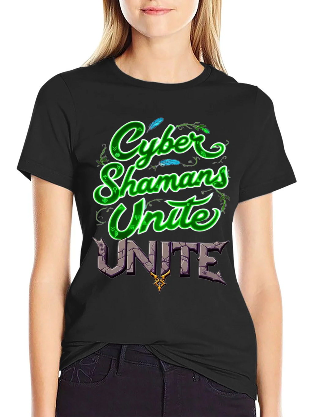 Cyber Shamans Unite Graphic T-Shirt product image 2