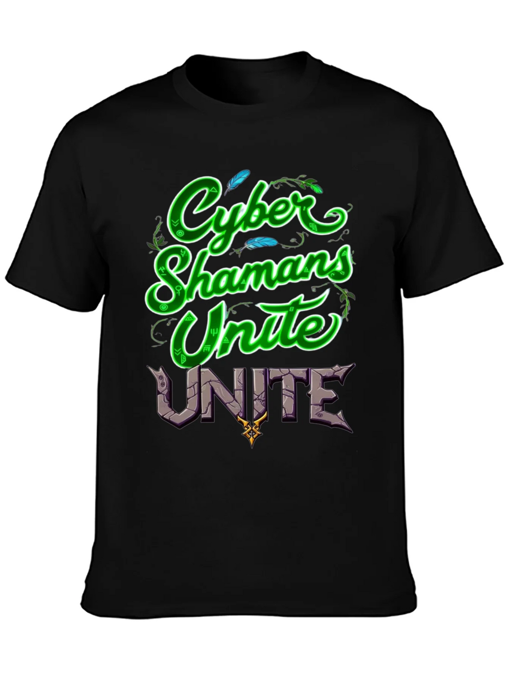 Cyber Shamans Unite Graphic T-Shirt product image 3