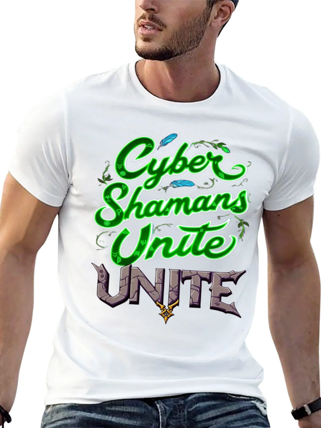Cyber Shamans Unite Graphic T-Shirt product image 12