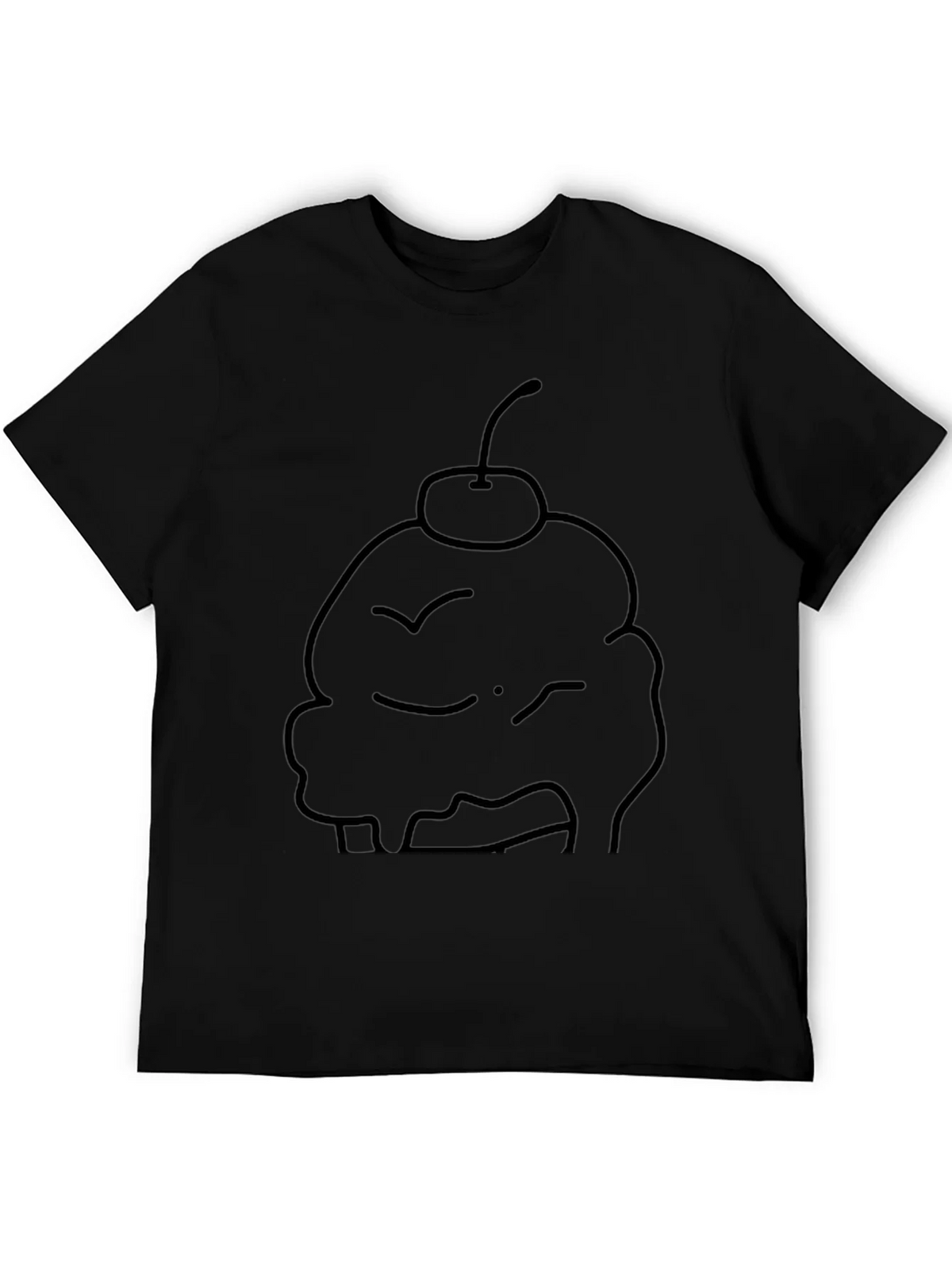 Cupcake Graphic Tee - Black Cotton T-Shirt product image 5