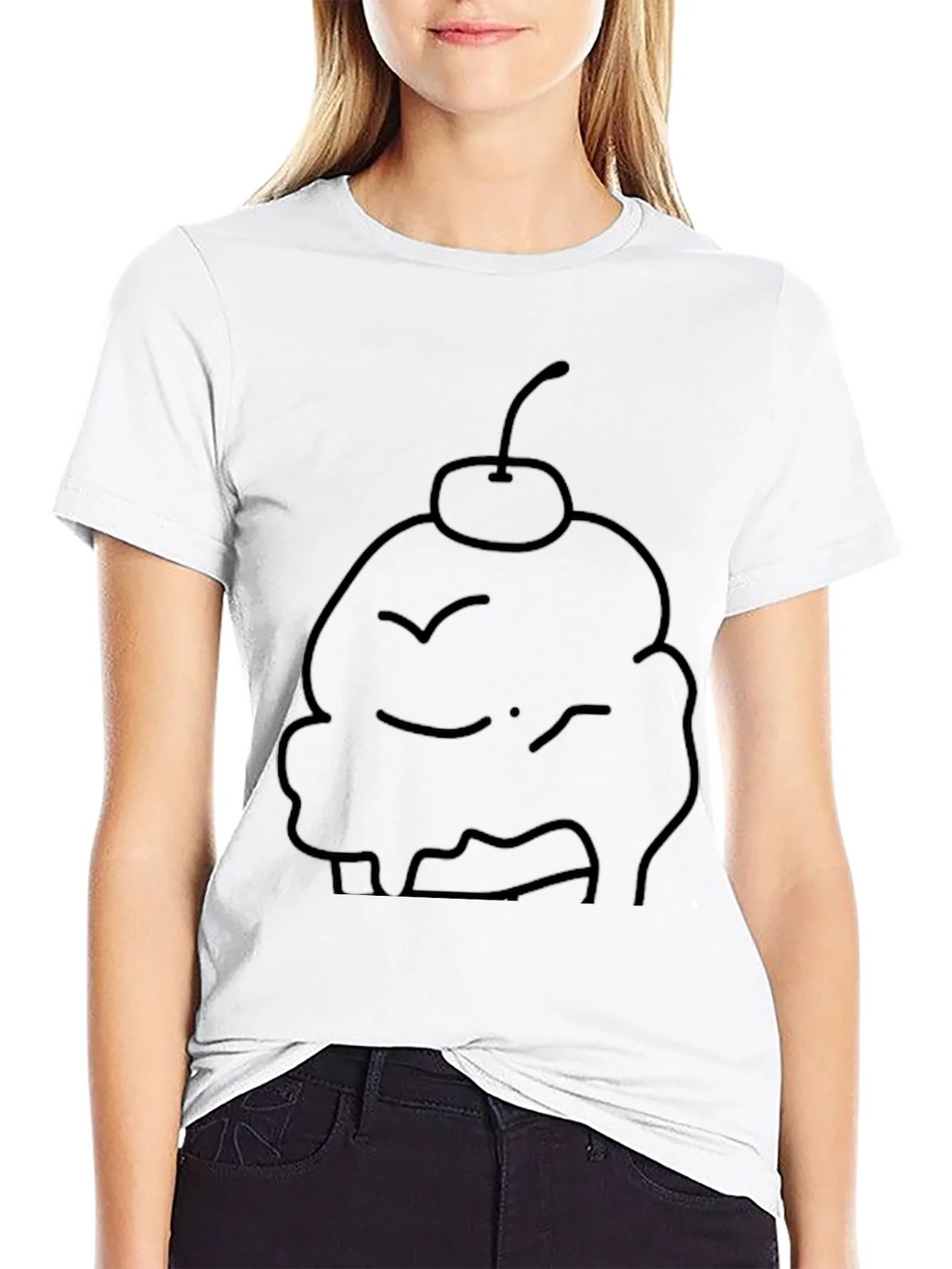 Cupcake Graphic Tee - Black Cotton T-Shirt product image 8