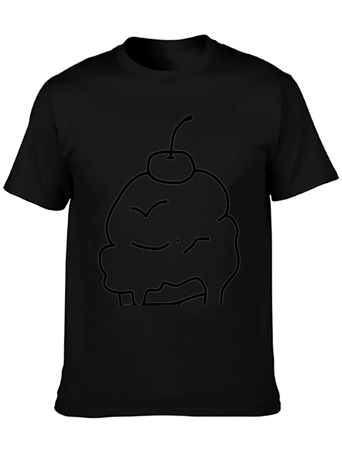 Cupcake Graphic Tee - Black Cotton T-Shirt product image 3
