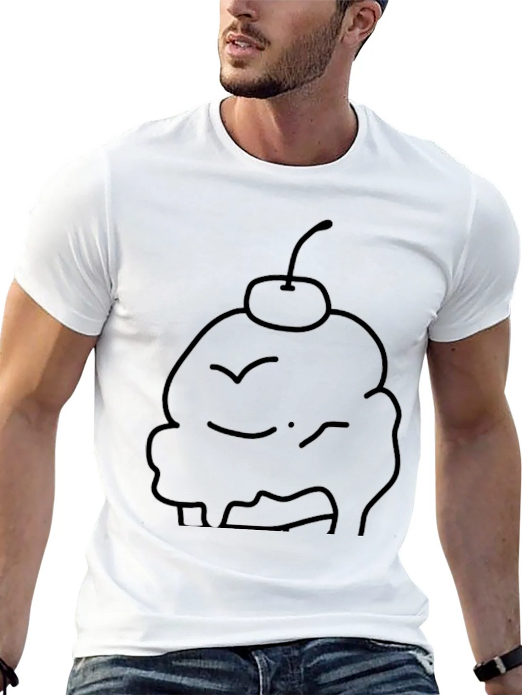 Cupcake Graphic Tee - Black Cotton T-Shirt product image 12