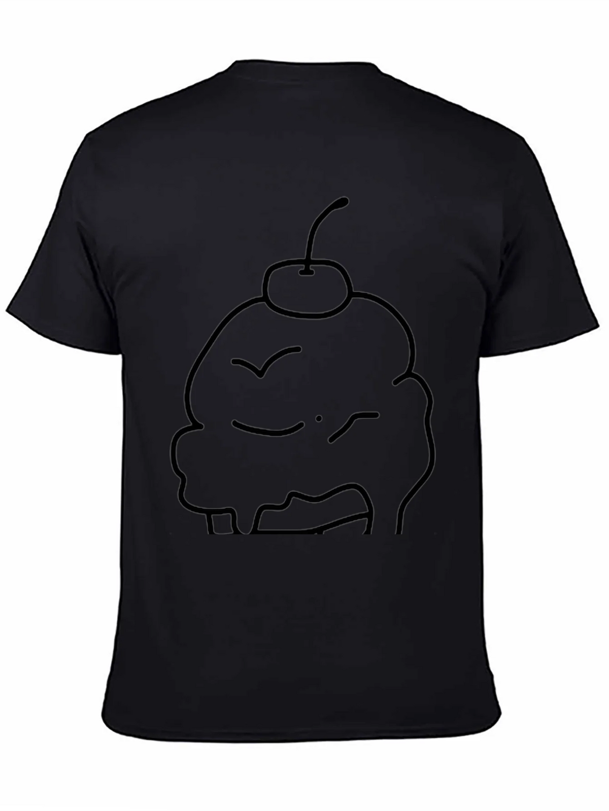 Cupcake Graphic Tee - Black Cotton T-Shirt product image 4