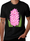 Pink Hyacinth Flower Graphic T-Shirt product image 1