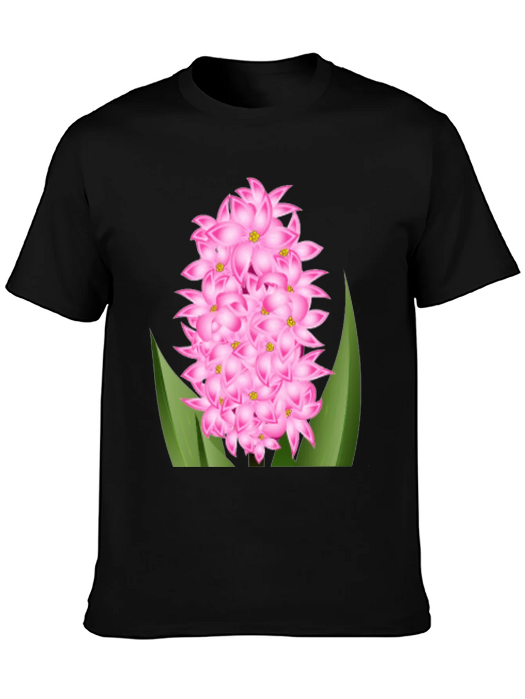 Pink Hyacinth Flower Graphic T-Shirt product image 3