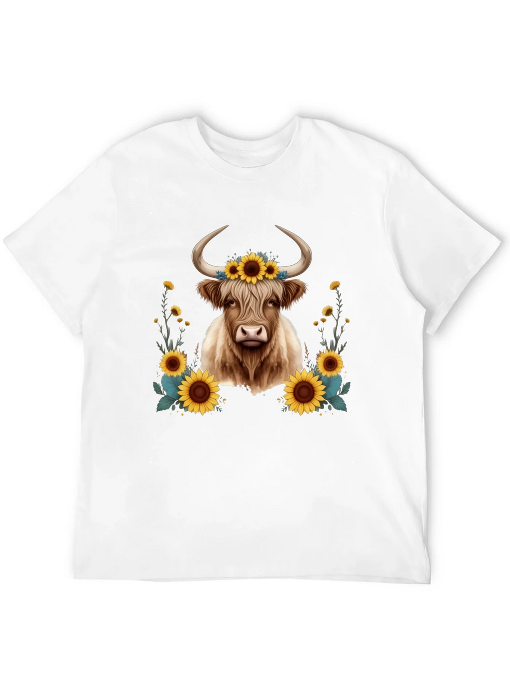 Highland Cow Sunflower T-Shirt product image 11