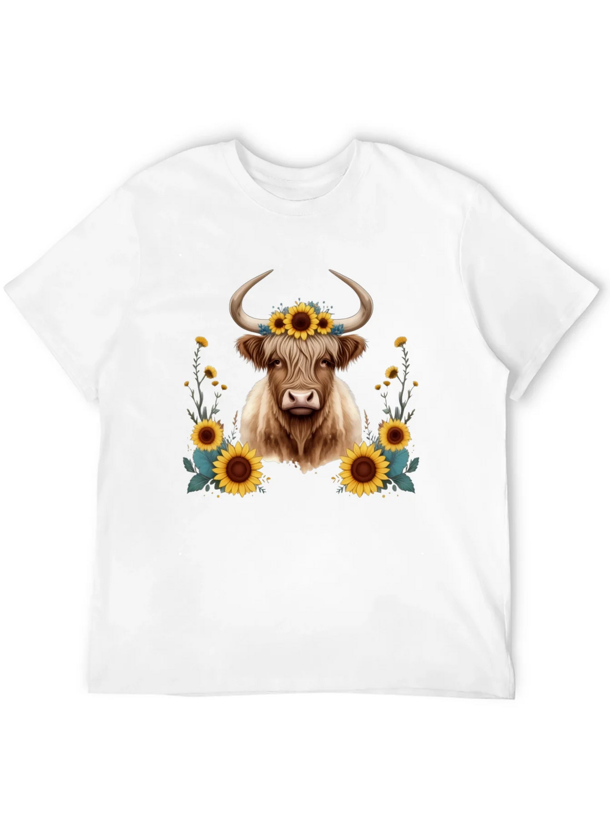 Highland Cow Sunflower T-Shirt product image 11