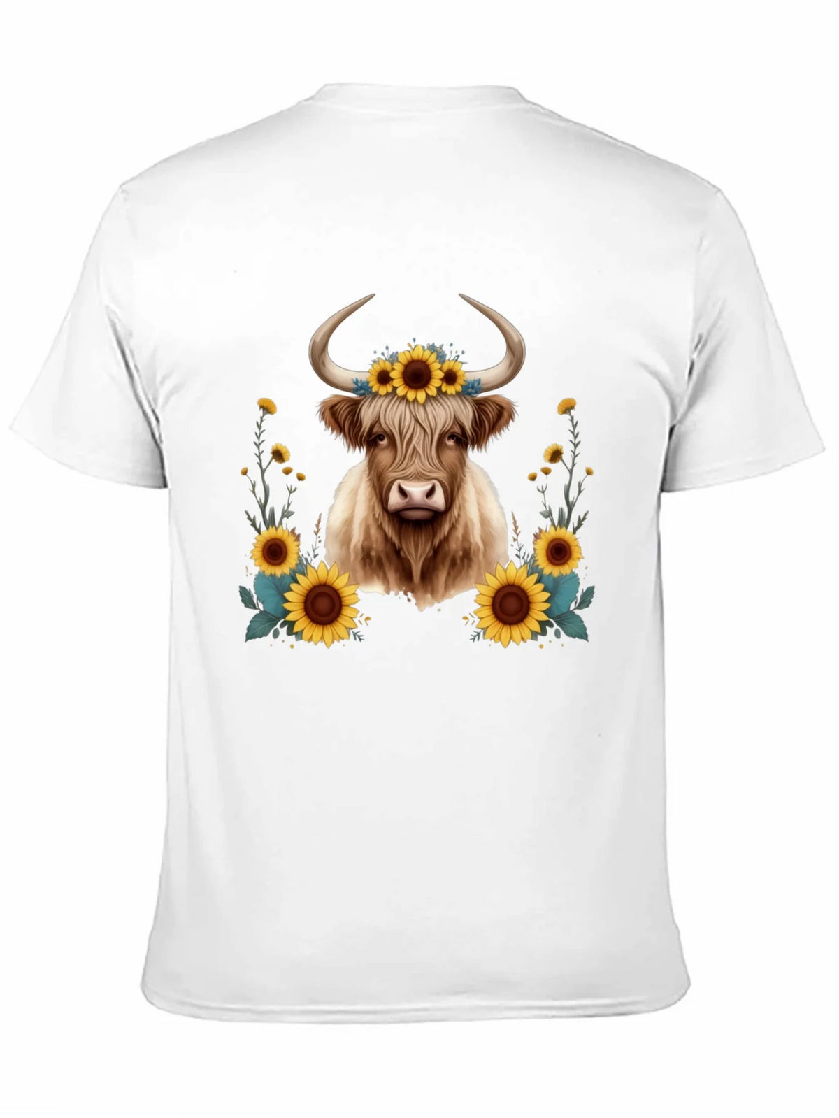 Highland Cow Sunflower T-Shirt product image 10