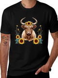 Highland Cow Sunflower T-Shirt product image 1