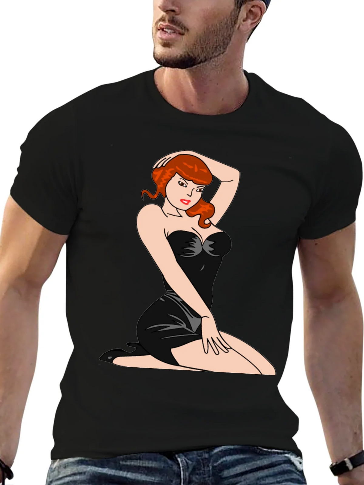 Pin-Up Girl Graphic T-Shirt product image 6