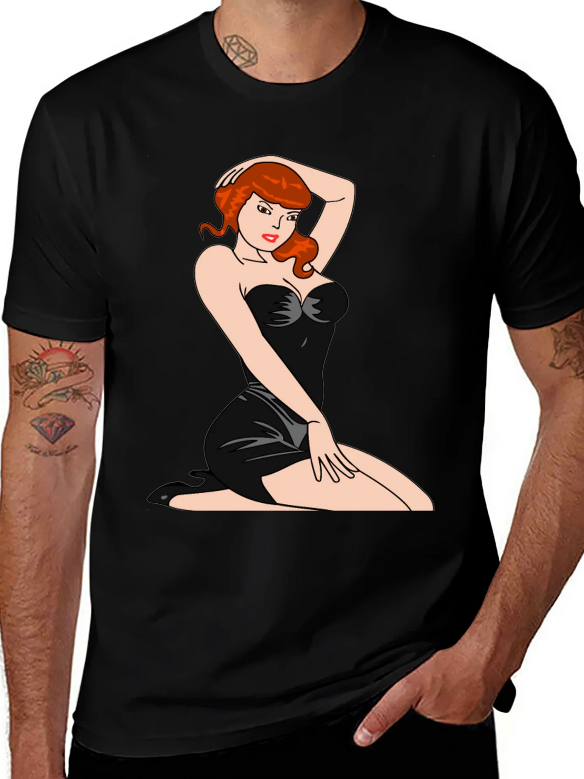 Pin-Up Girl Graphic T-Shirt product image 1