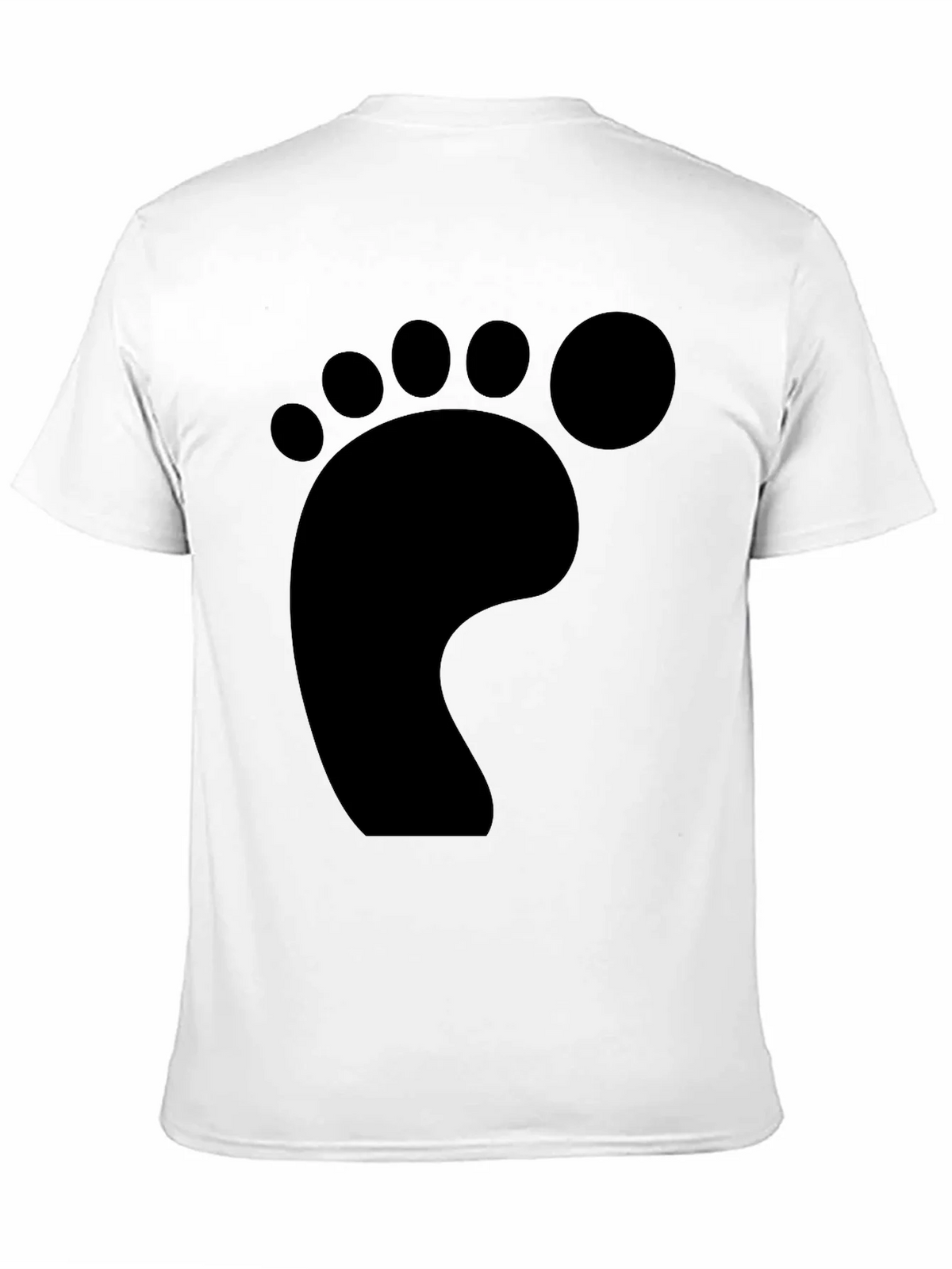 Funky Footprint T-Shirt - Casual Black Tee product image 10
