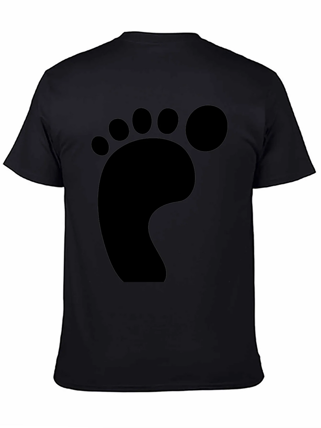 Funky Footprint T-Shirt - Casual Black Tee product image 4