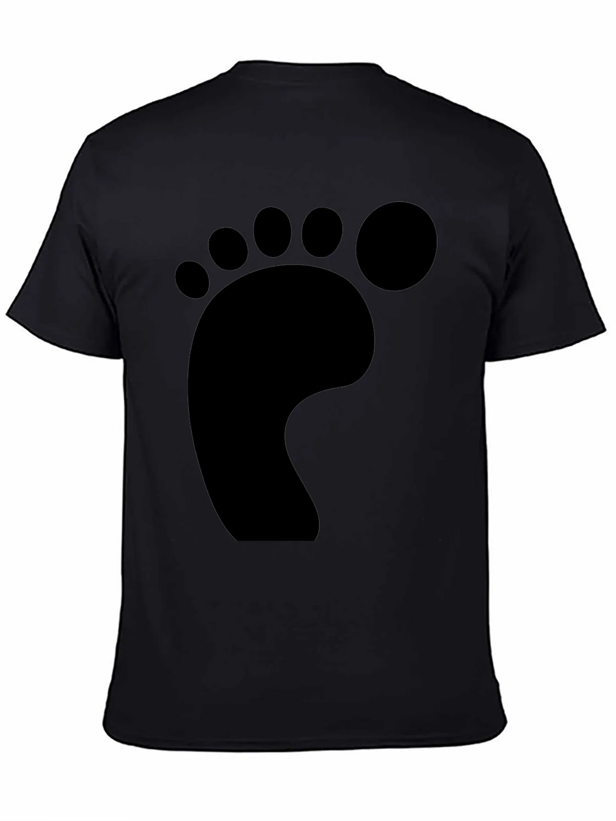 Funky Footprint T-Shirt - Casual Black Tee product image 4