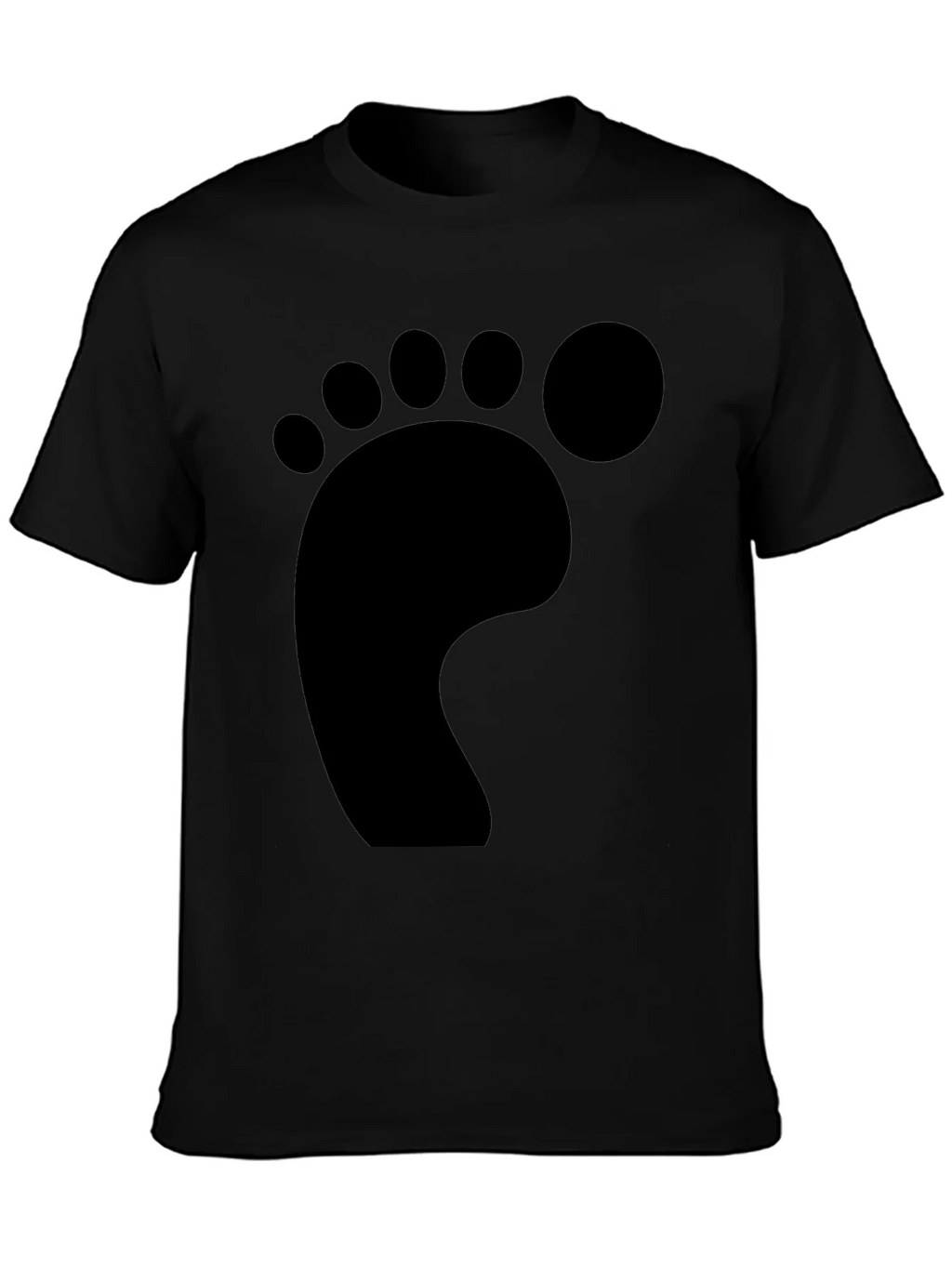 Funky Footprint T-Shirt - Casual Black Tee product image 3