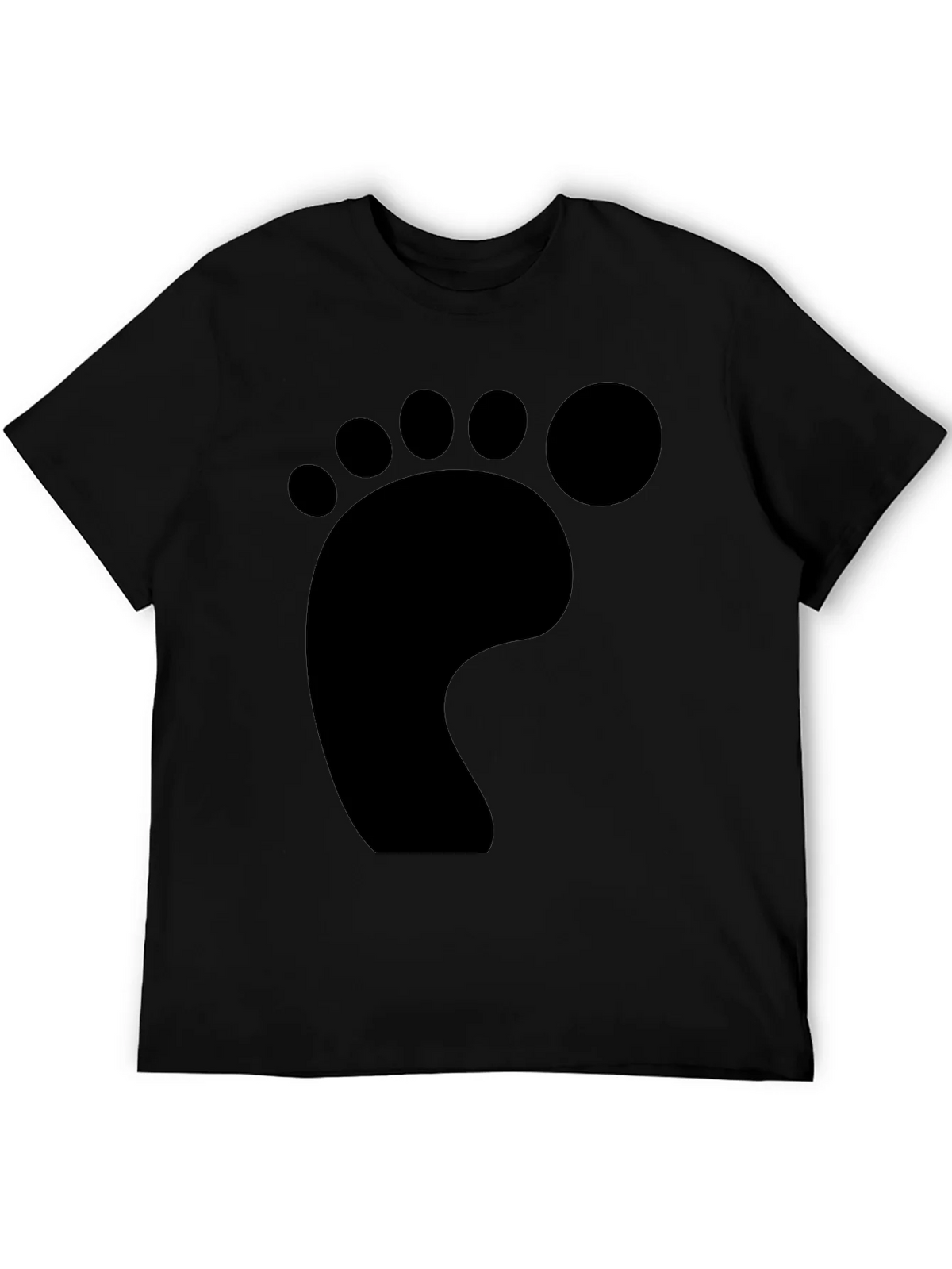 Funky Footprint T-Shirt - Casual Black Tee product image 5