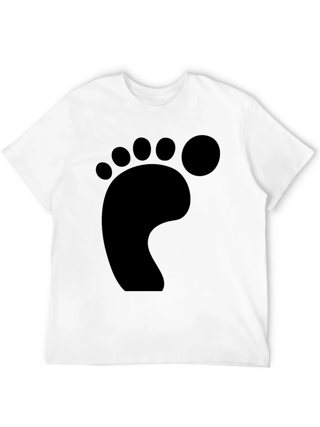 Funky Footprint T-Shirt - Casual Black Tee product image 11