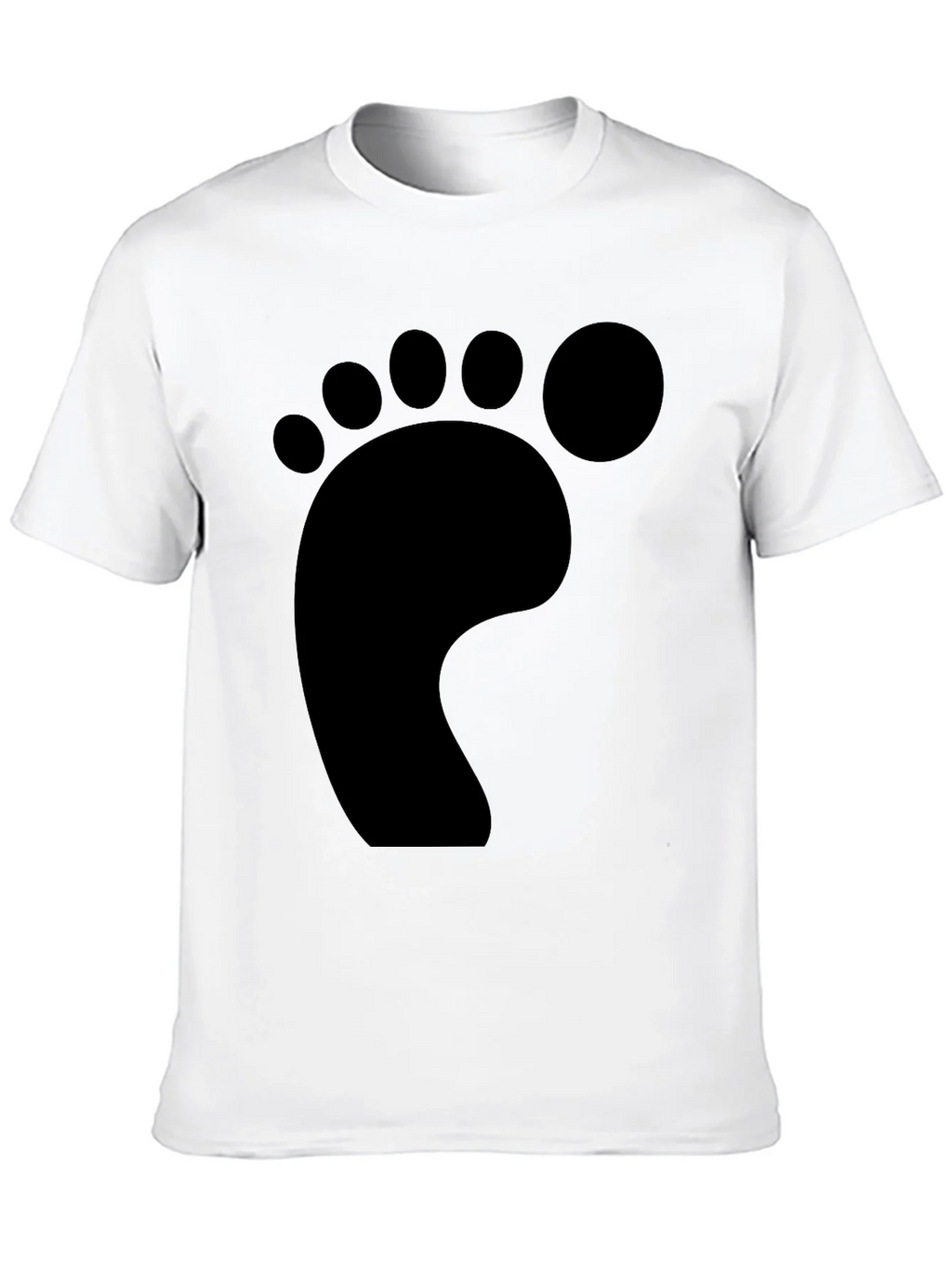 Funky Footprint T-Shirt - Casual Black Tee product image 9