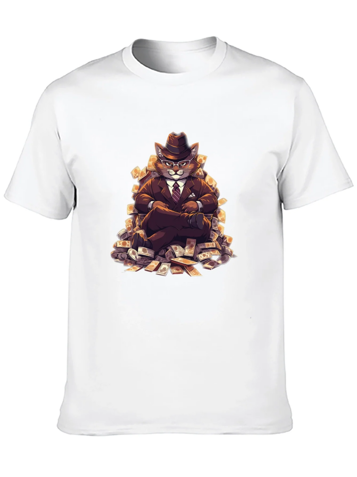 Black T-Shirt with Cat Boss Design product image 7