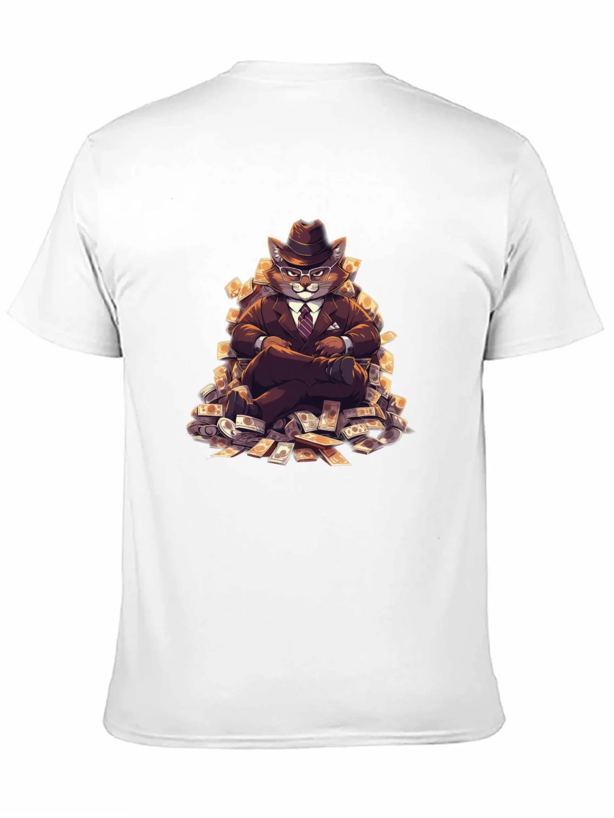 Black T-Shirt with Cat Boss Design product image 8