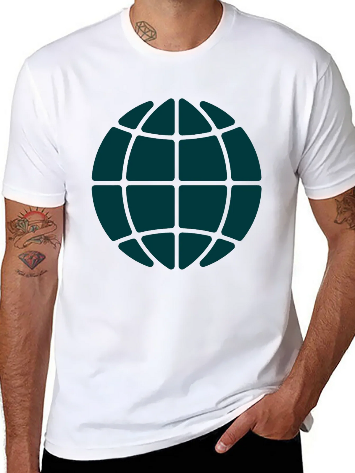 Globe Graphic Tee - Casual Black T-Shirt product image 7