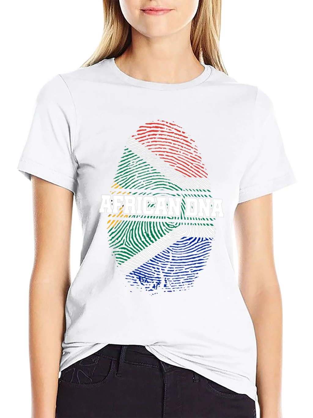African DNA Flag Fingerprint T-Shirt product image 8