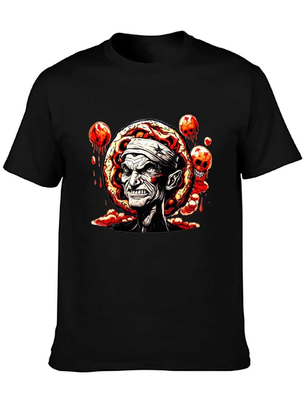 Creepy Zombie Graphic Tee - Black product image 2