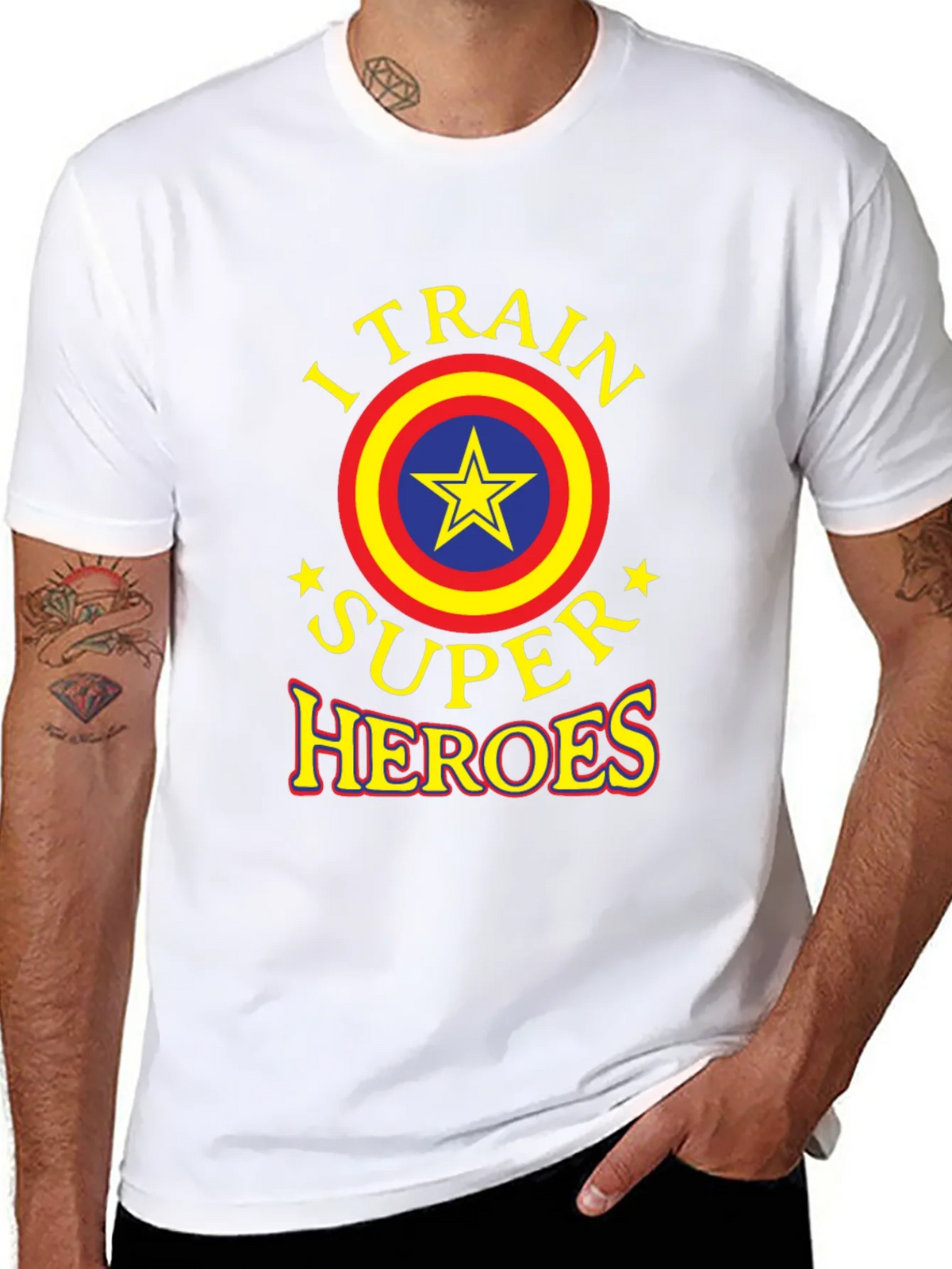 I Train Super Heroes Graphic T-Shirt product image 7